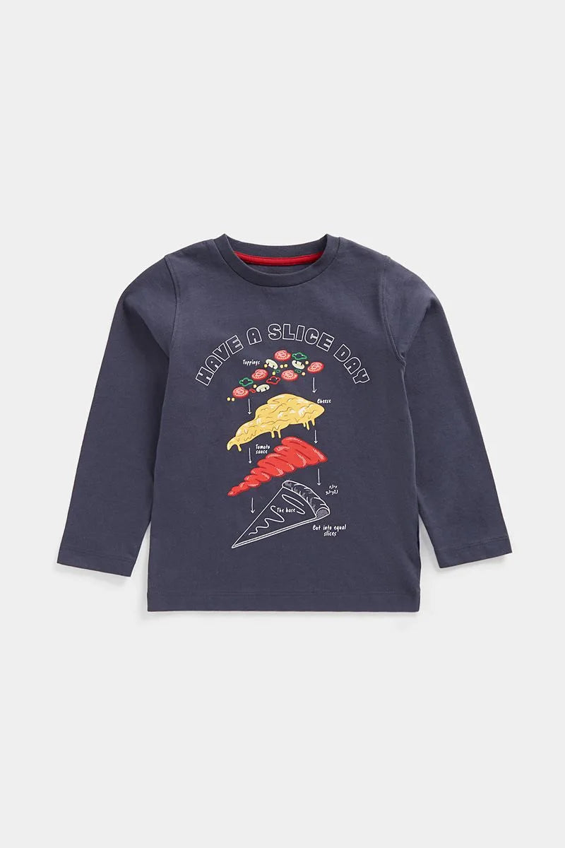 Pizza Long-Sleeved Graphic T-Shirt