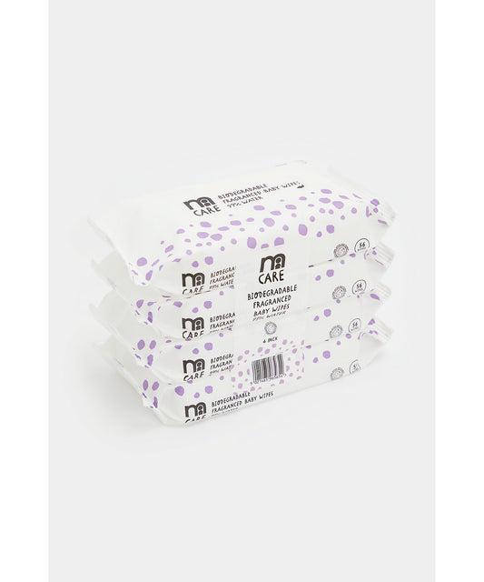 4Pk Biodegrad Fragrance Wet Wipes 56P