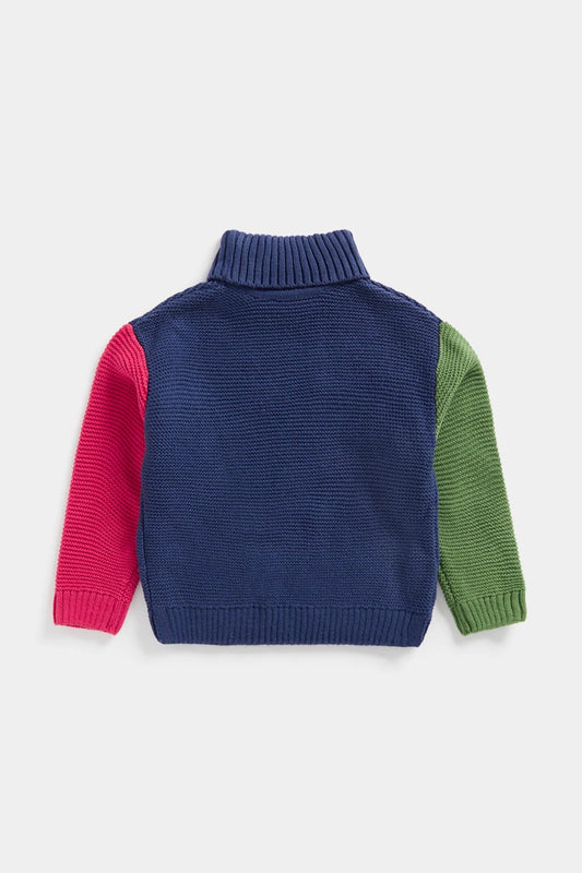 Colorblock Knit Sweater in Multi-Color