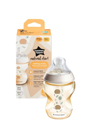 Natural Start PPSU Bottle (1pk) with Closer To Nature Medium Flow Anti-Colic Teats (2sets of Teats)