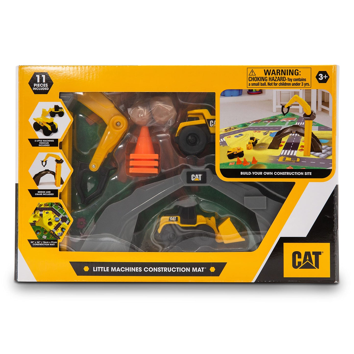 Cat Little Machines Construction Toys Play Mat