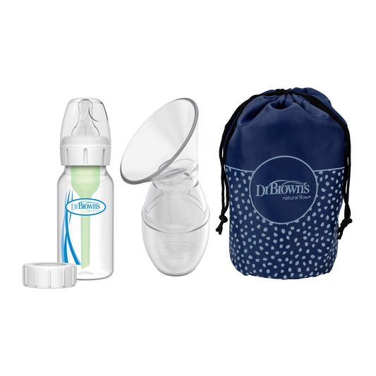 Dr Brown Silicone One Piece Breast Pump Hands Free Baby Bottle