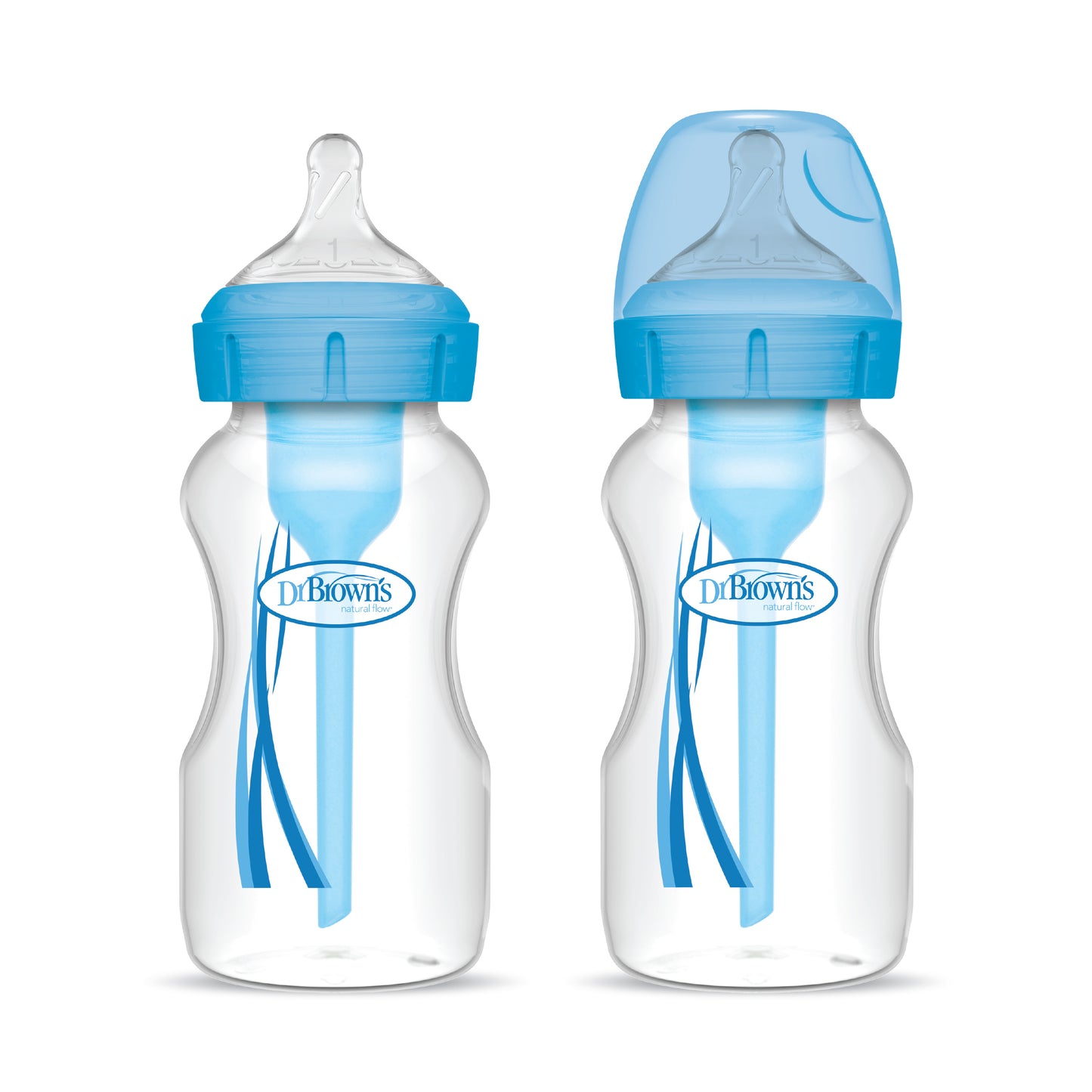 Dr Brown Wb92602 Plastic Bottle Options Against Colic Blue 2 X 270Ml