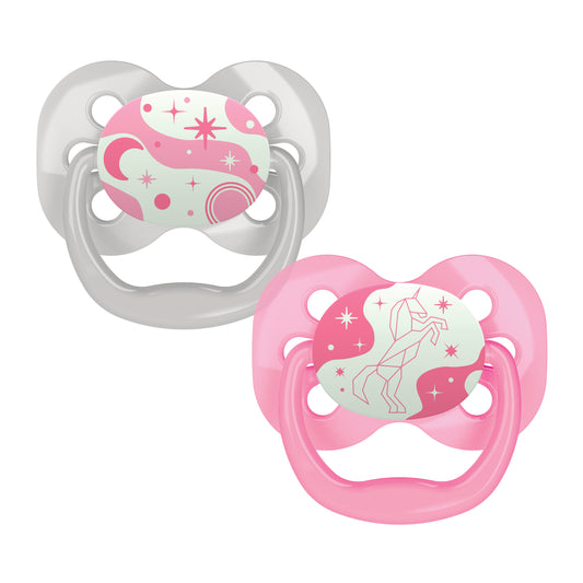 Dr Brown Advantage Pacifiers Stage 1,Glow In The Dark 2 Pack
