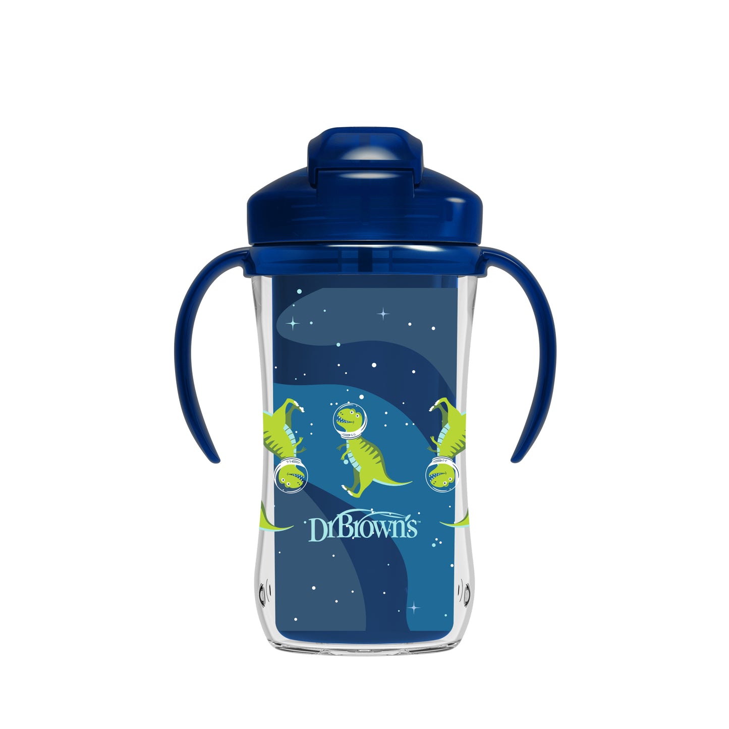 Dr Brown Milestone Thermos Cup With Blue Straw 300Ml