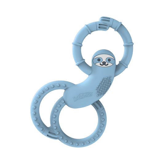 Dr Brown Sloth Long Limbed Silicone Teether-Blue 3M+