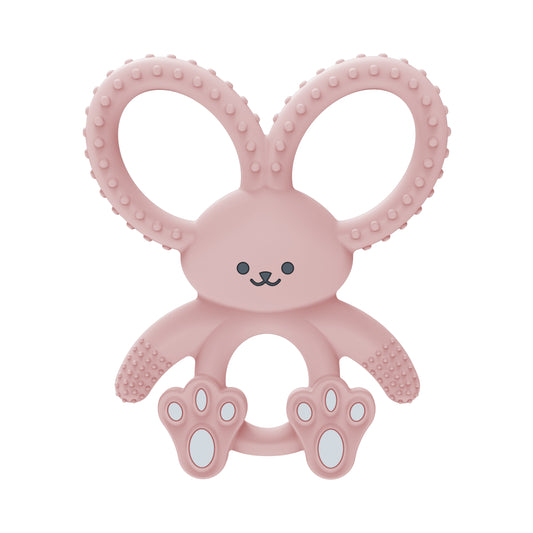 Dr Brown Bunny Long Limbed Silicone Teether-Pink 3M+