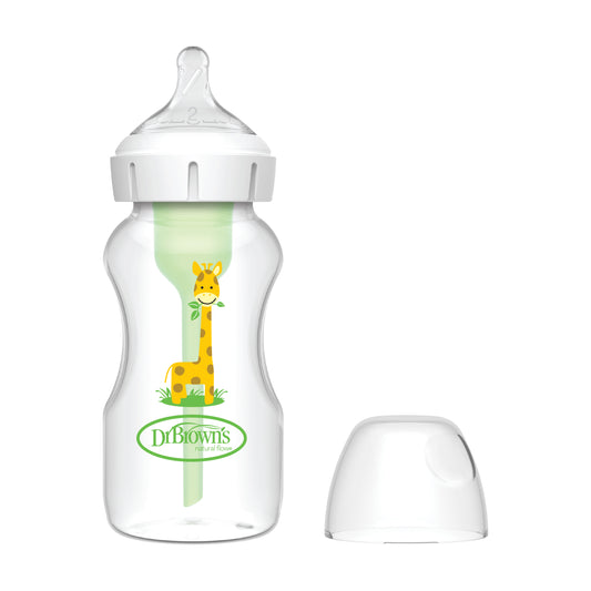 Dr Brown Pp Wide Neck Anti Colic Options+Baby Bottle-Giraffe