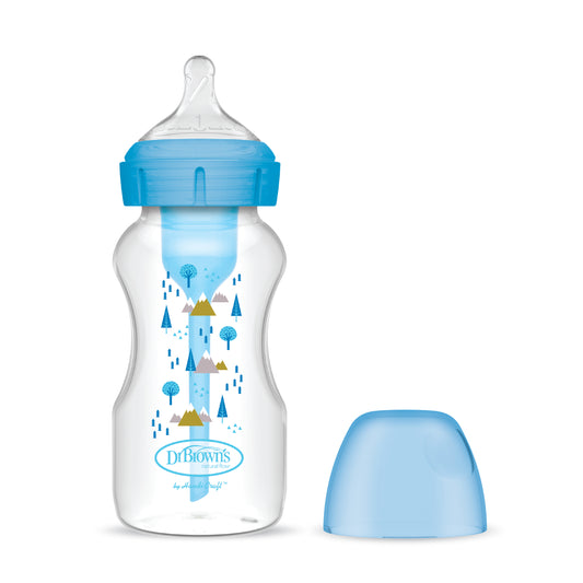 Dr Brown Options+ Anti Colic Silicon Feeding 270Ml -Blue