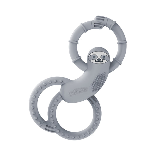 Dr Brown Sloth Long Limbed Silicone Teether Gray 3M+