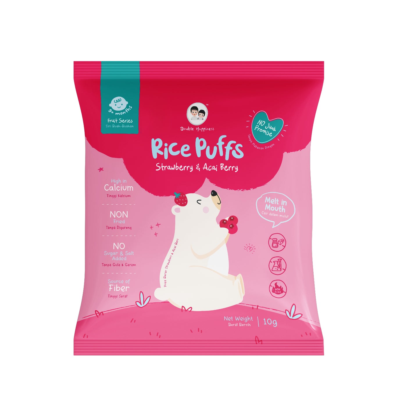 Rice Puff Strawberry & Acai Berry 10G 9m+