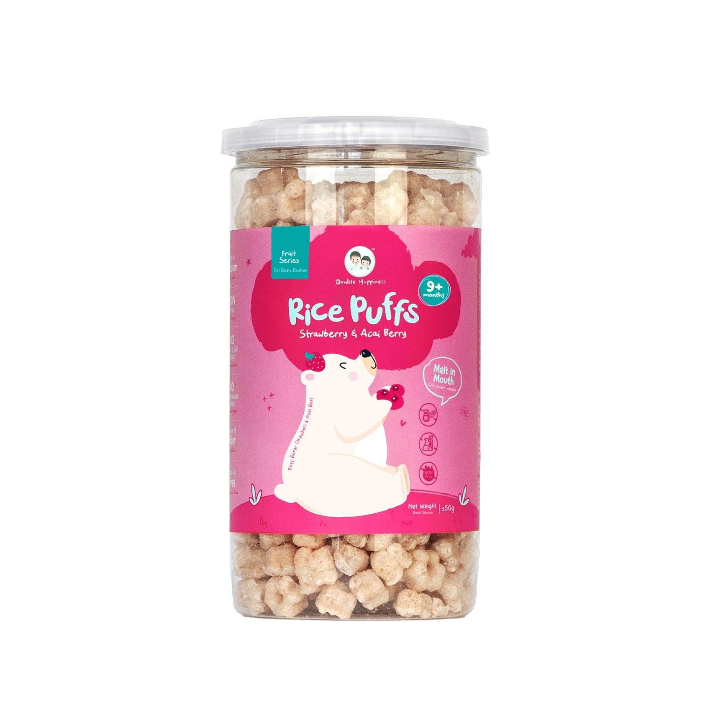 Rice Puffs-Strawberry & Acai Berry 50Gm 9m+