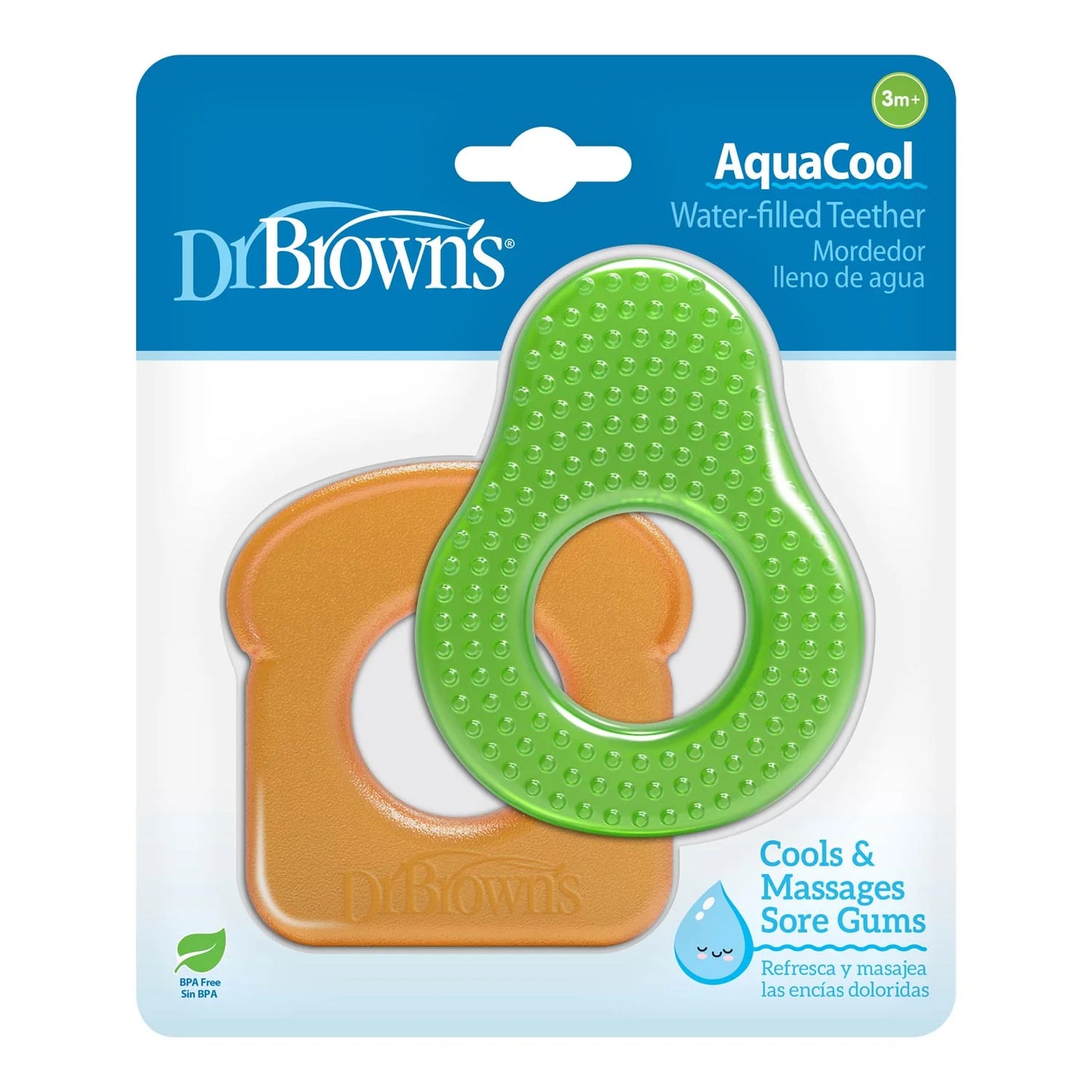 AquaCool Water-Filed Teether Avocado & Toast 2pk