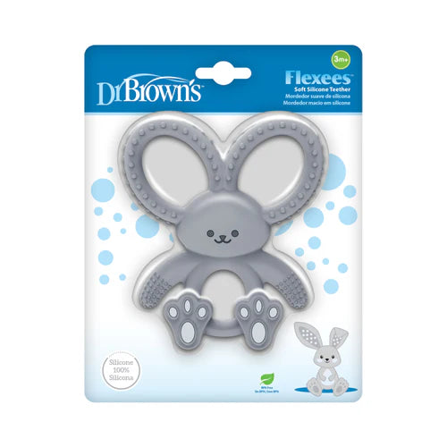 Bunny Long Limbed Silicone Teether - Gray