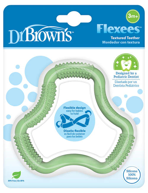 Flexees Textured Teether Green 1PK
