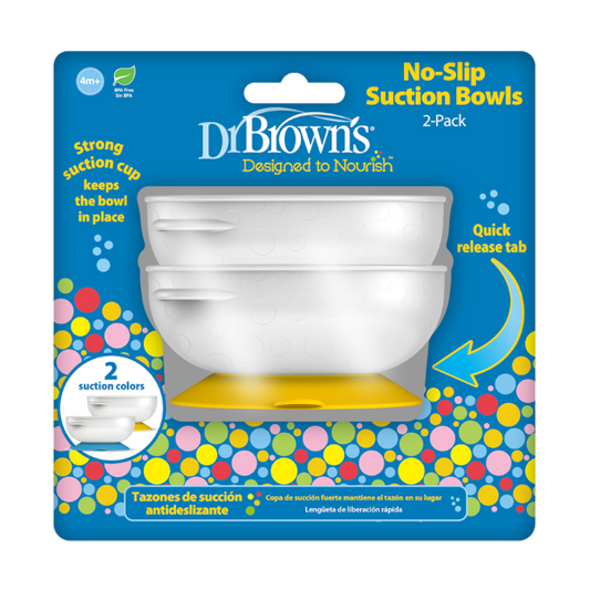 Dr Brown's No-Slip Suction Bowl 2pk
