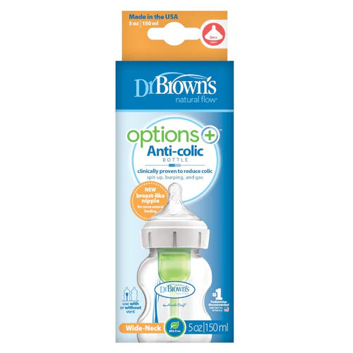 Dr Brown Options+ Wide Neck Baby Bottle 150ML