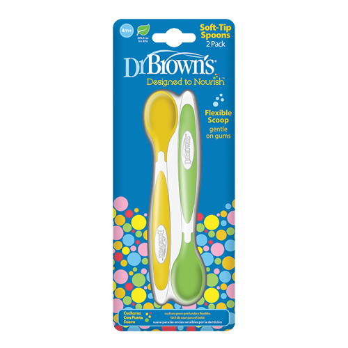 Soft-Tip Spoon 2pk - Yellow & Green