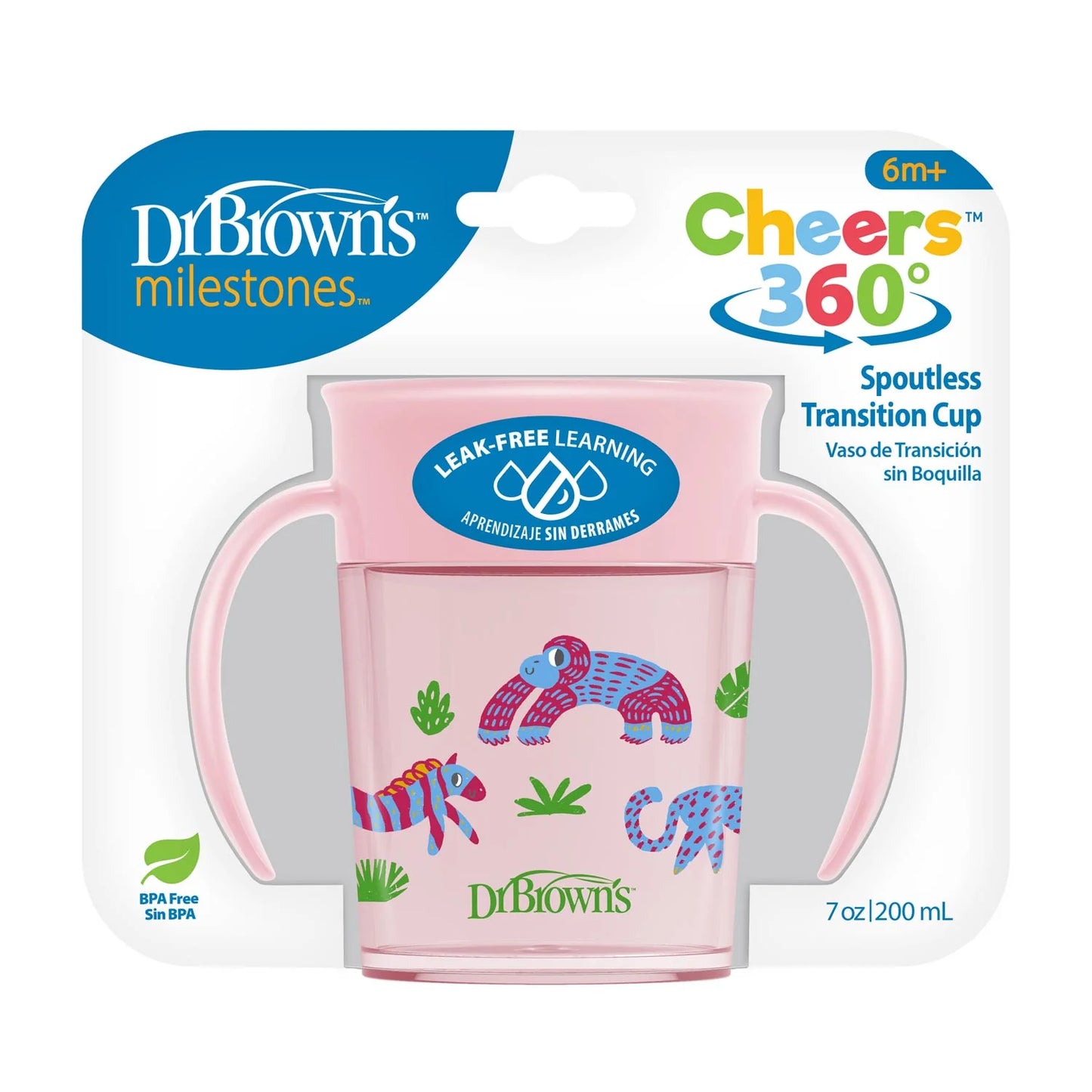 Spoutless Transition Cup 200ML 6M+ 1PK Pink
