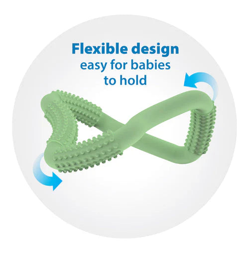 Flexees Textured Teether Green 1PK