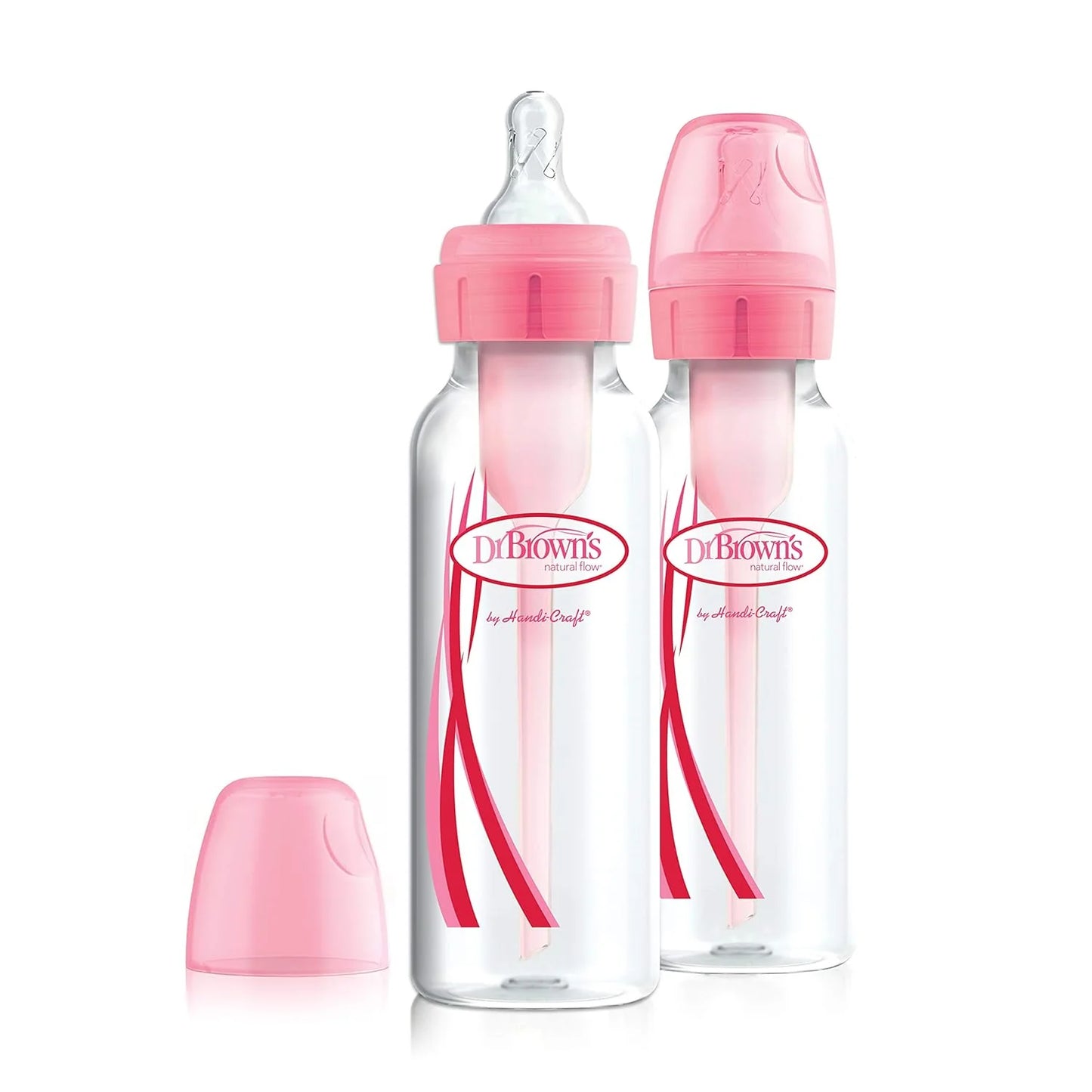 PP Narrow Anti-Colic 8oz/250ML Pink 2pk