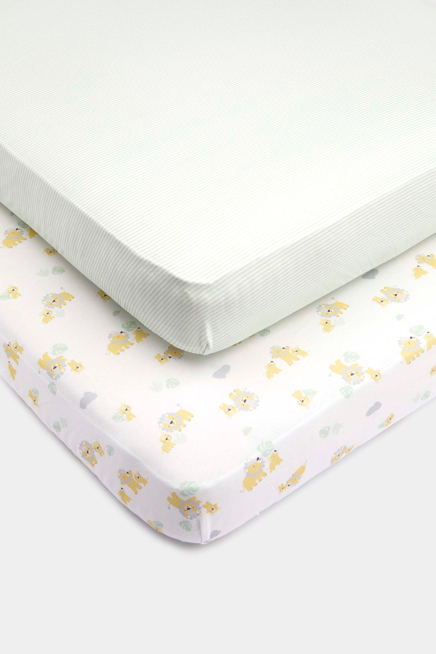 Lion 2Pk Cotbed Fitted Sheet Cotton