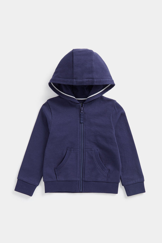 Navy Zip-Up Hoodie