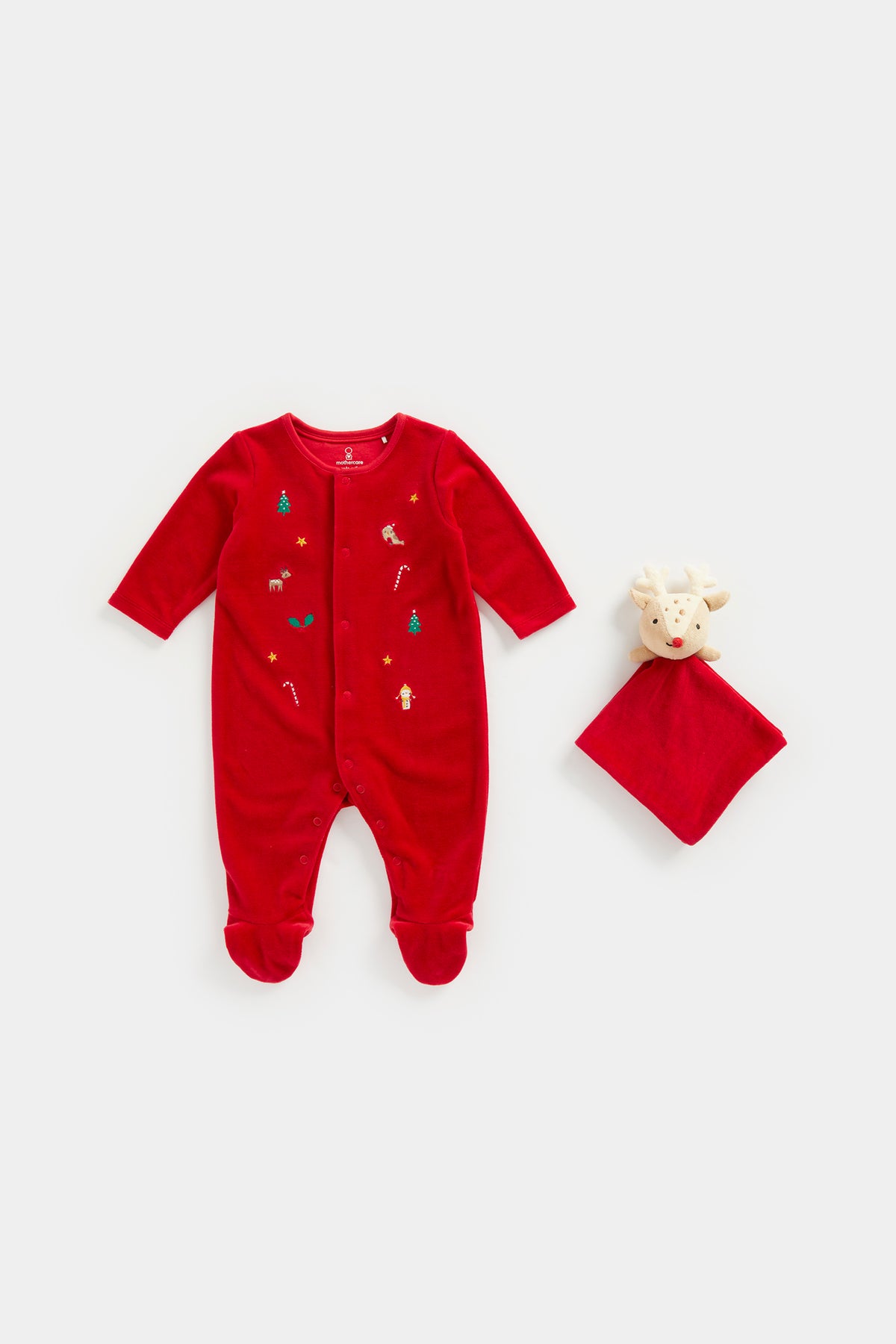 Festive Velvet Red All-In-One Baby Sets