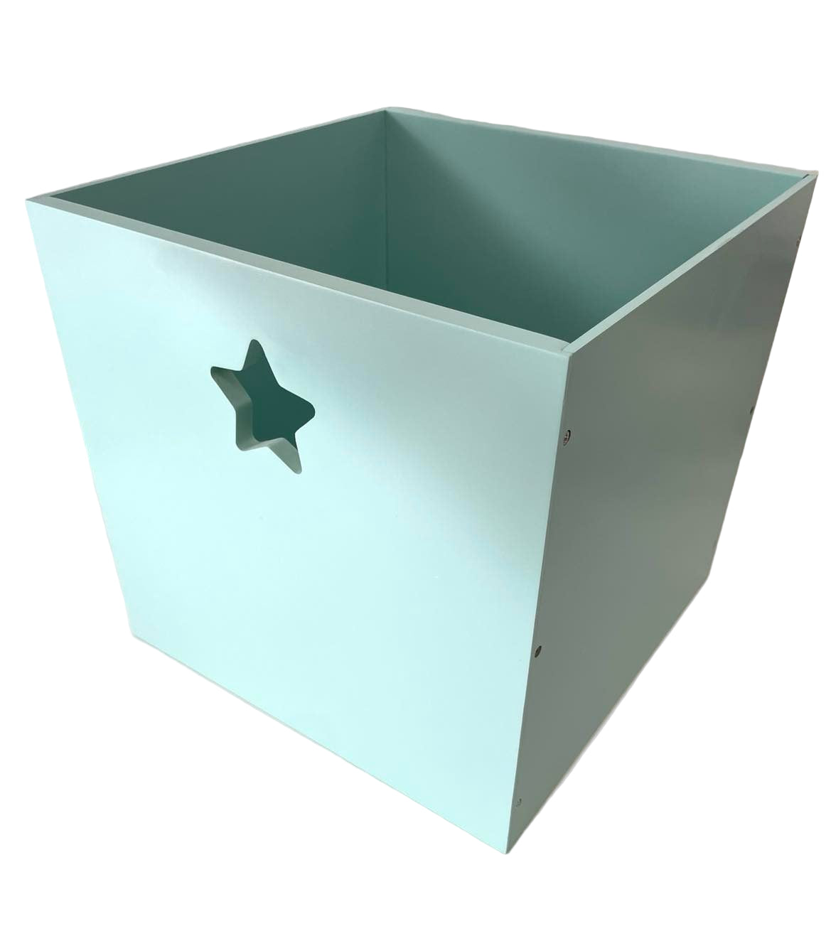 Wood Storage Cube Grey