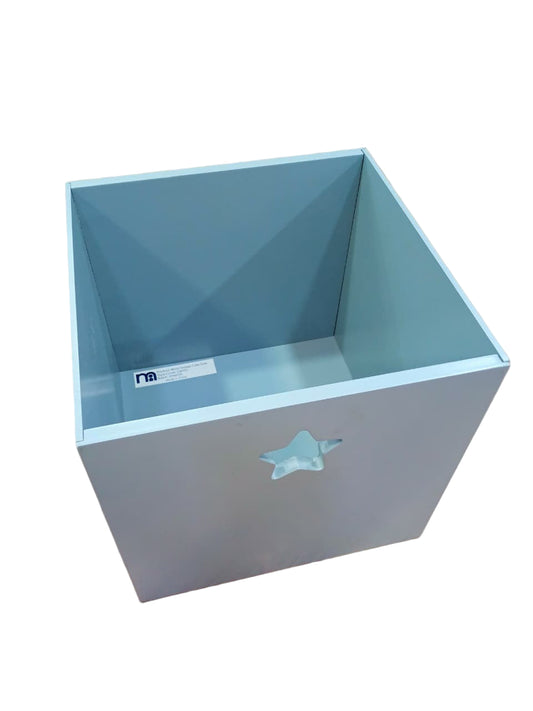 Wood Storage Cube Grey