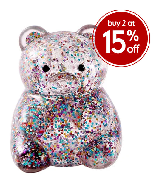 J'adore Glitter Squeezy Bear - Multicolor