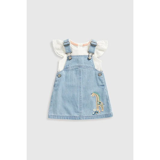 Denim Pinny Dress and T-Shirt Set