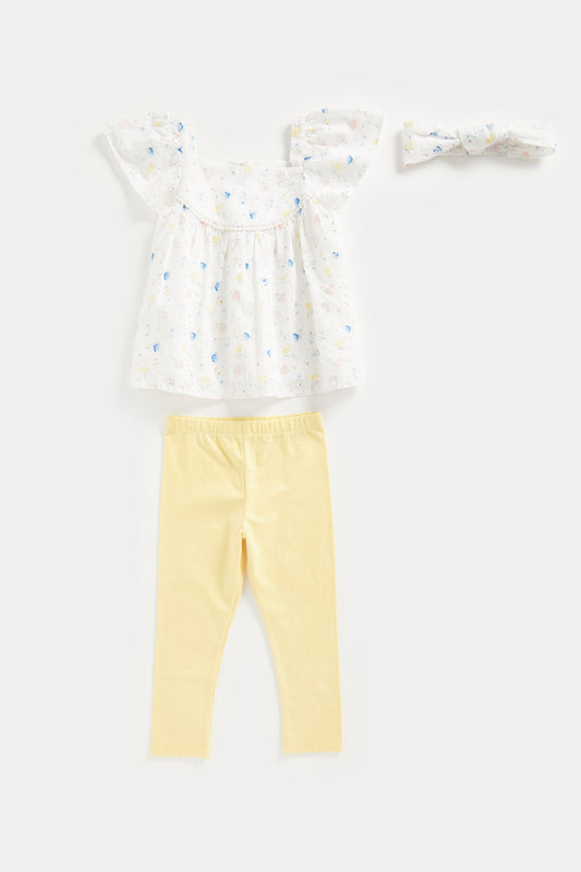 Tops Ruffle Sleeves,Jeggings and Headband Sets