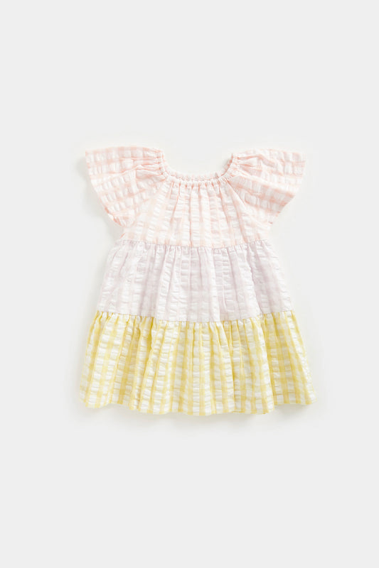 MG FF TIERED GINGHAM DRESS SS