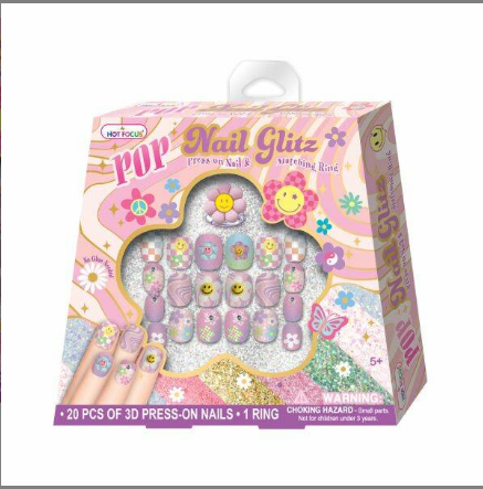 Pop Nail Glitz Groovy Flower