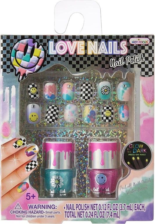 Cool Vibes Love Nails Glow-In-Dark Set
