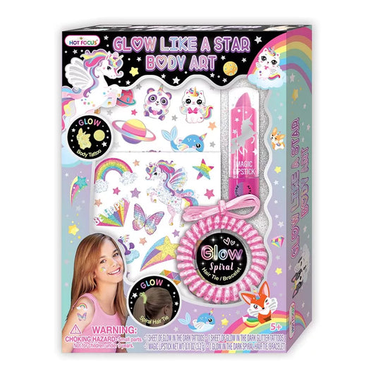 Glow Like a Star Body Art Set Glow-In-Dark