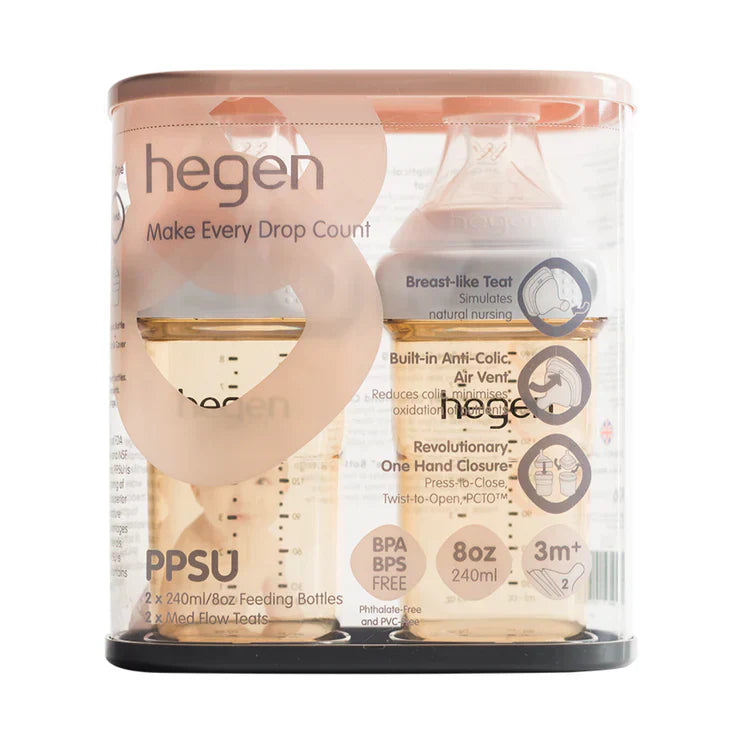 Hegen PCTO? 240ml/8oz Feeding Bottle PPSU (2-pack)