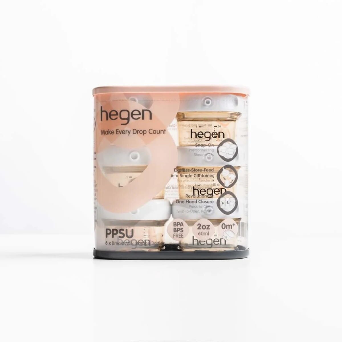Hegen PCTO? 60ml/2oz Breast Milk Storage PPSU (6-Pack)