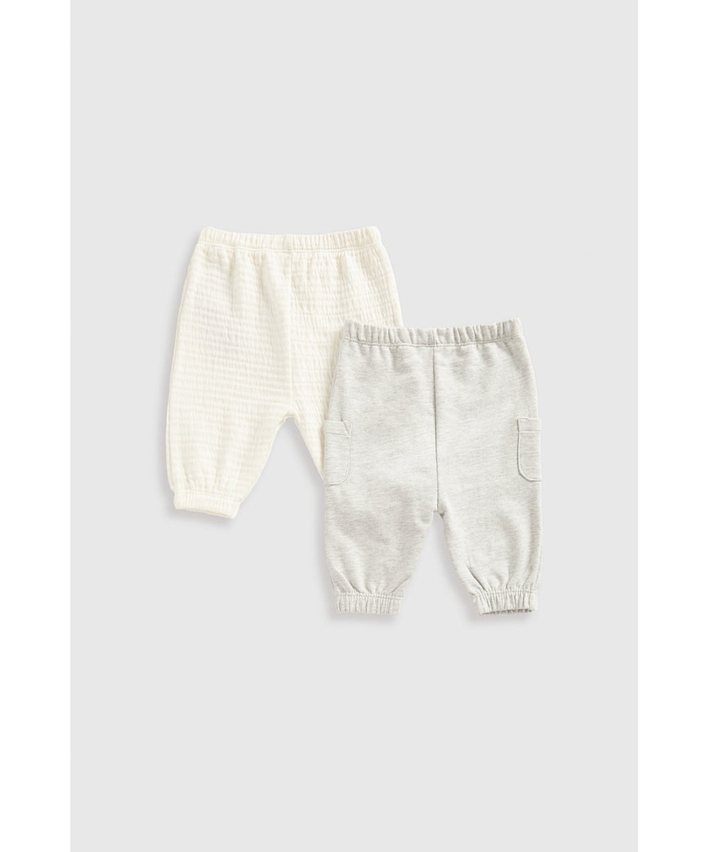 Grey and Cream Joggers - 2 Pack