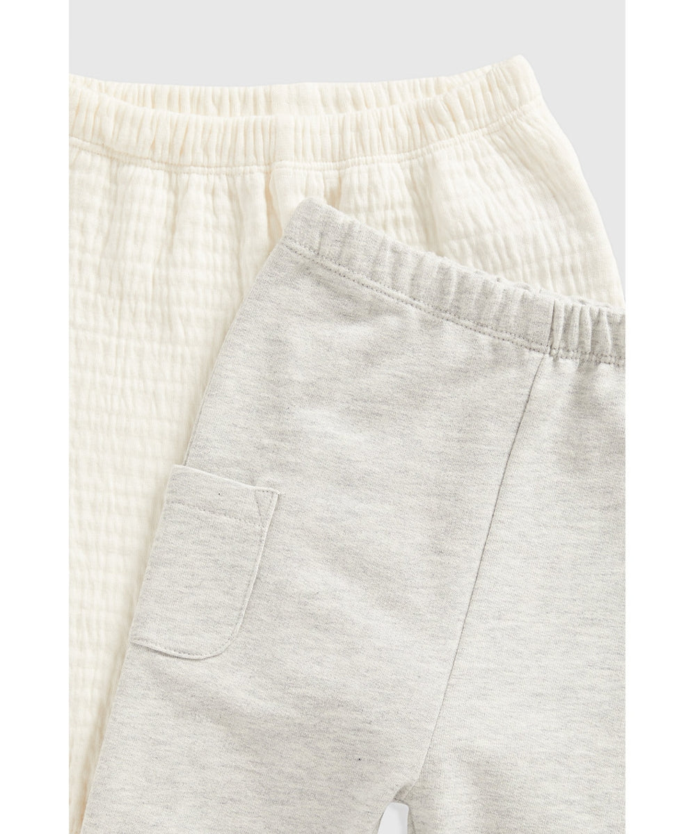 Grey and Cream Joggers - 2 Pack