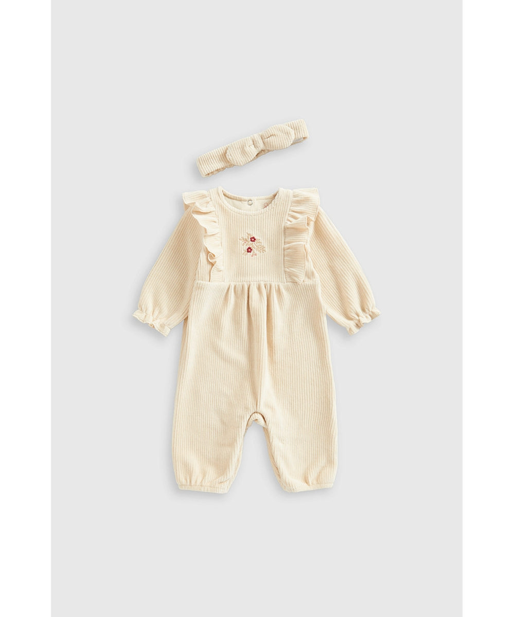 Velour Rib All-in-One and Headband Set