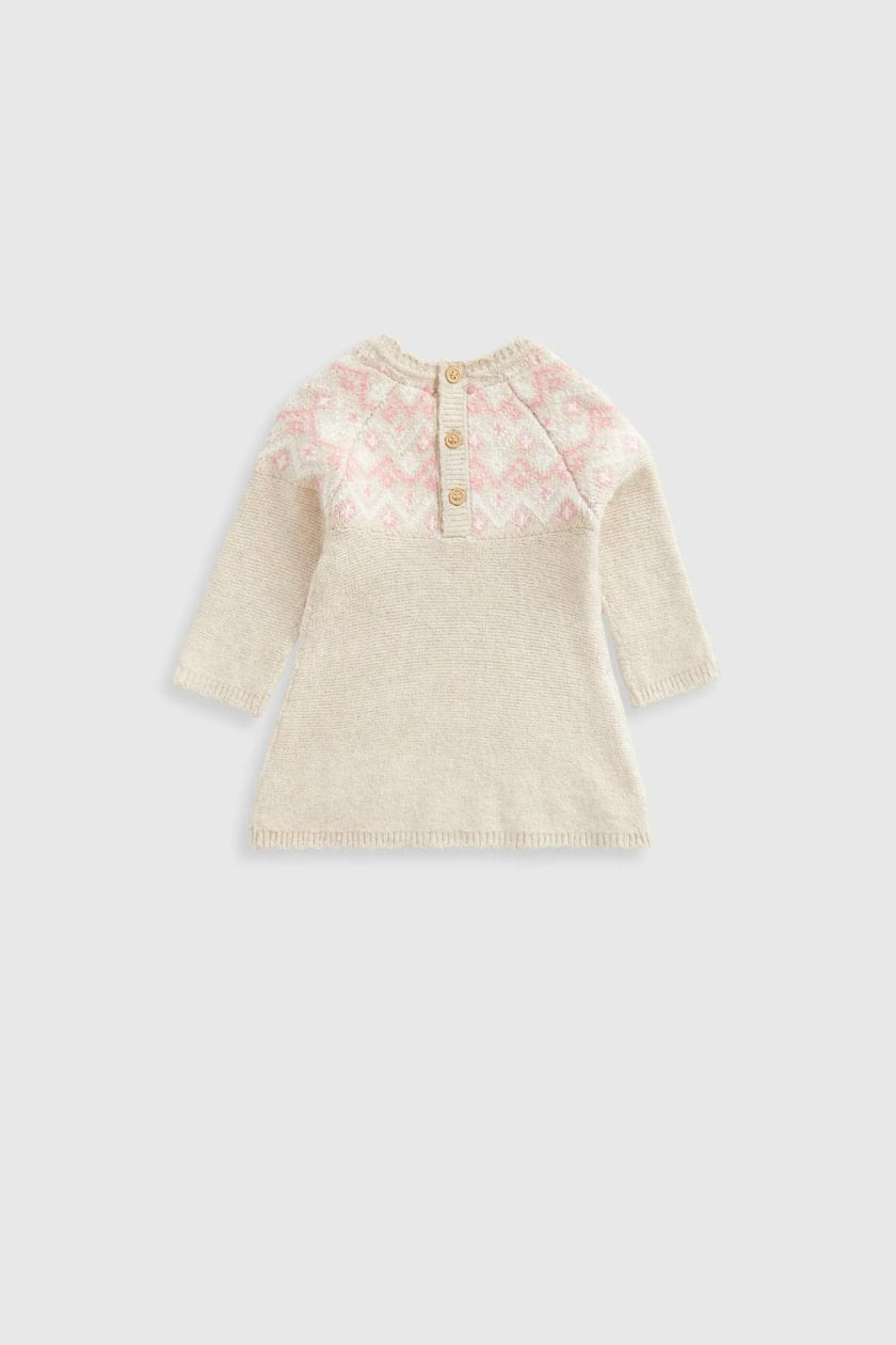 Fair Isle Knitted Dress and Tights Set