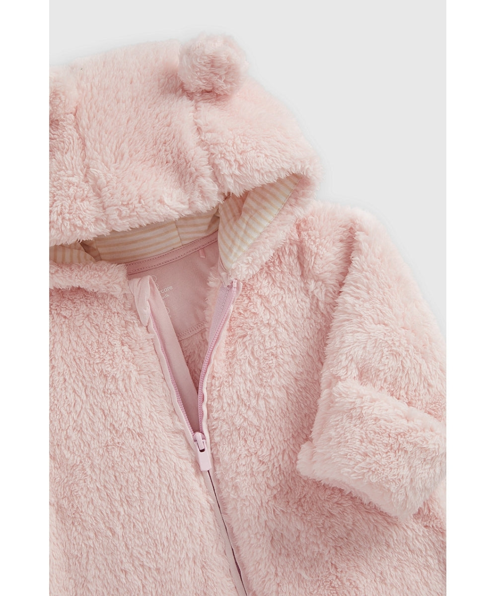 Pink Fluffy Fleece All-in-One