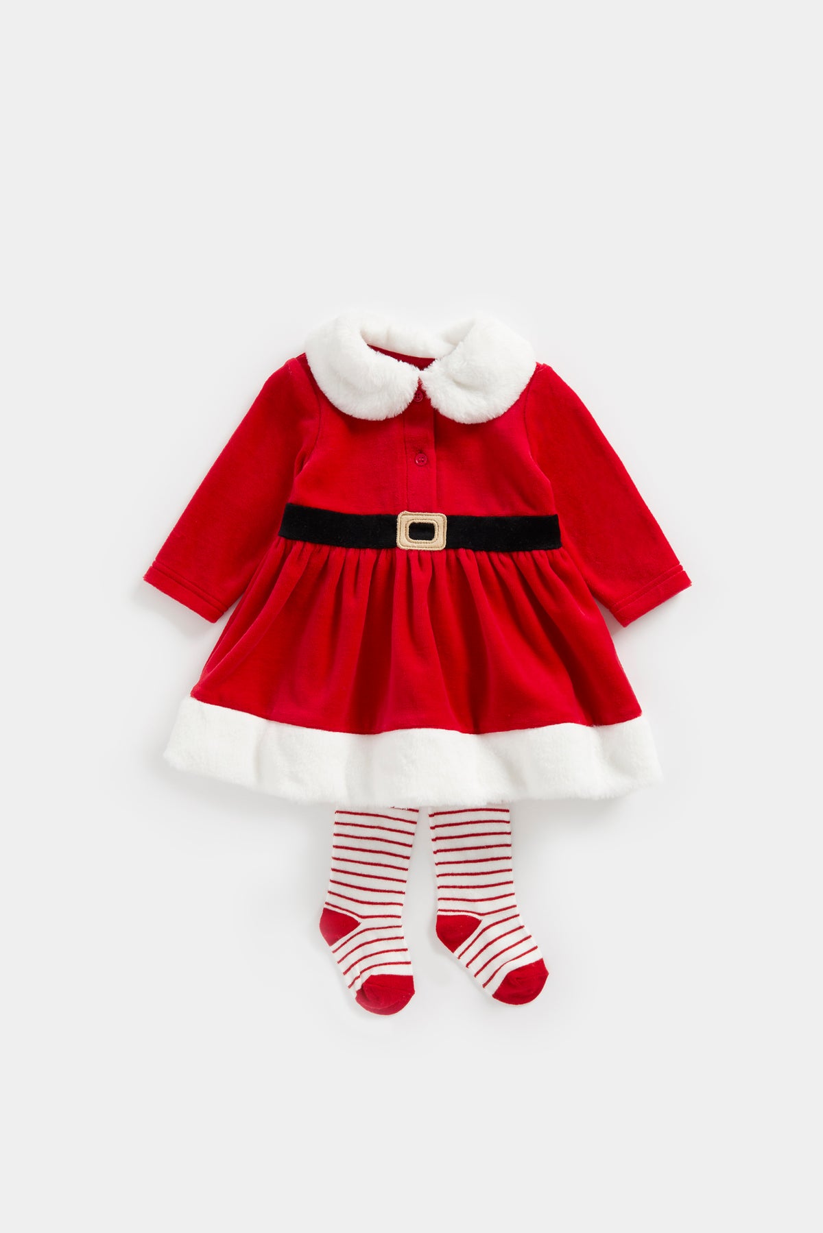 Mrs Santa Dress and Tights Set