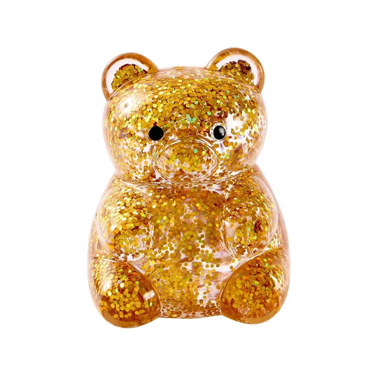 J'adore Glitter Squeezy Bear - Yellow
