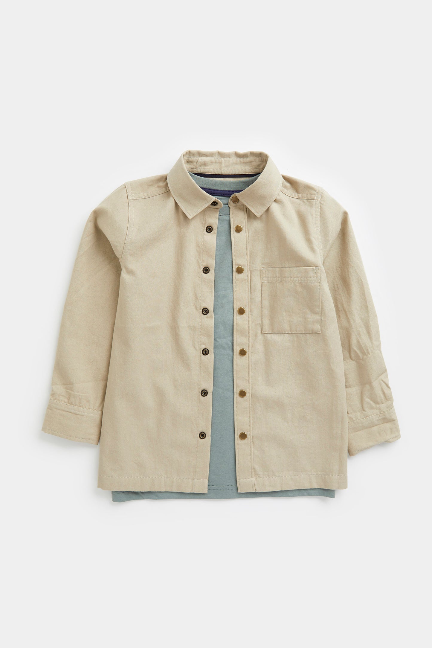 Twill Shirt and T-Shirt Set