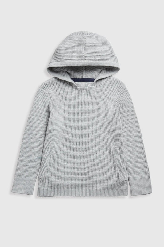 Grey Knitted Hoodie