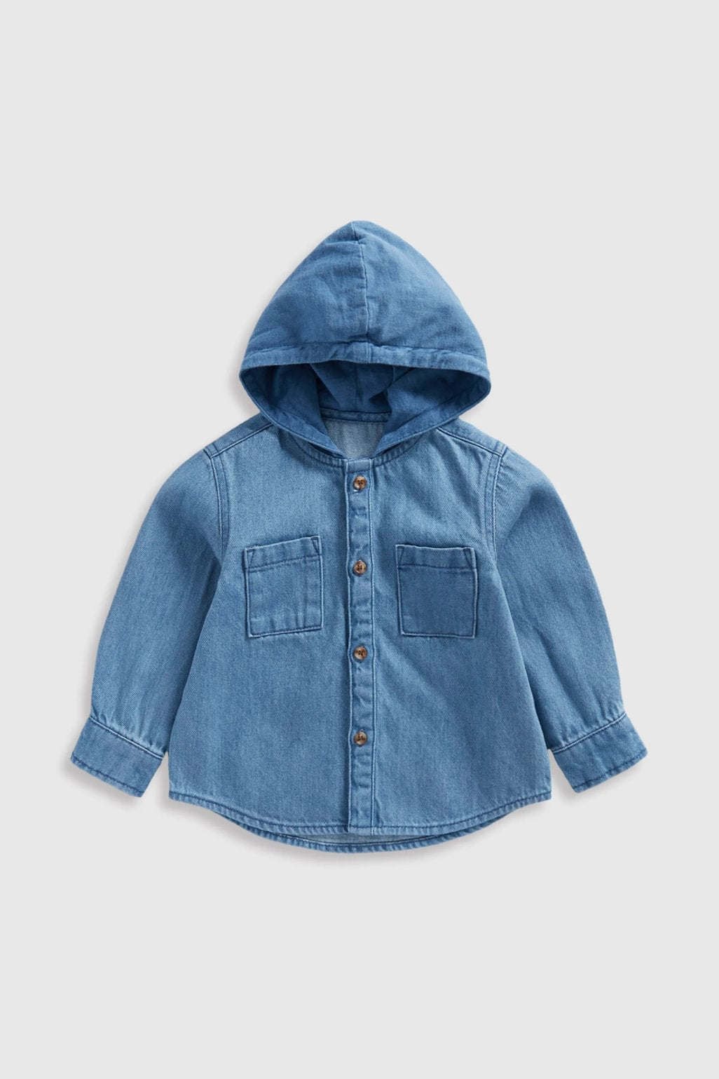Denim Hooded Shirt