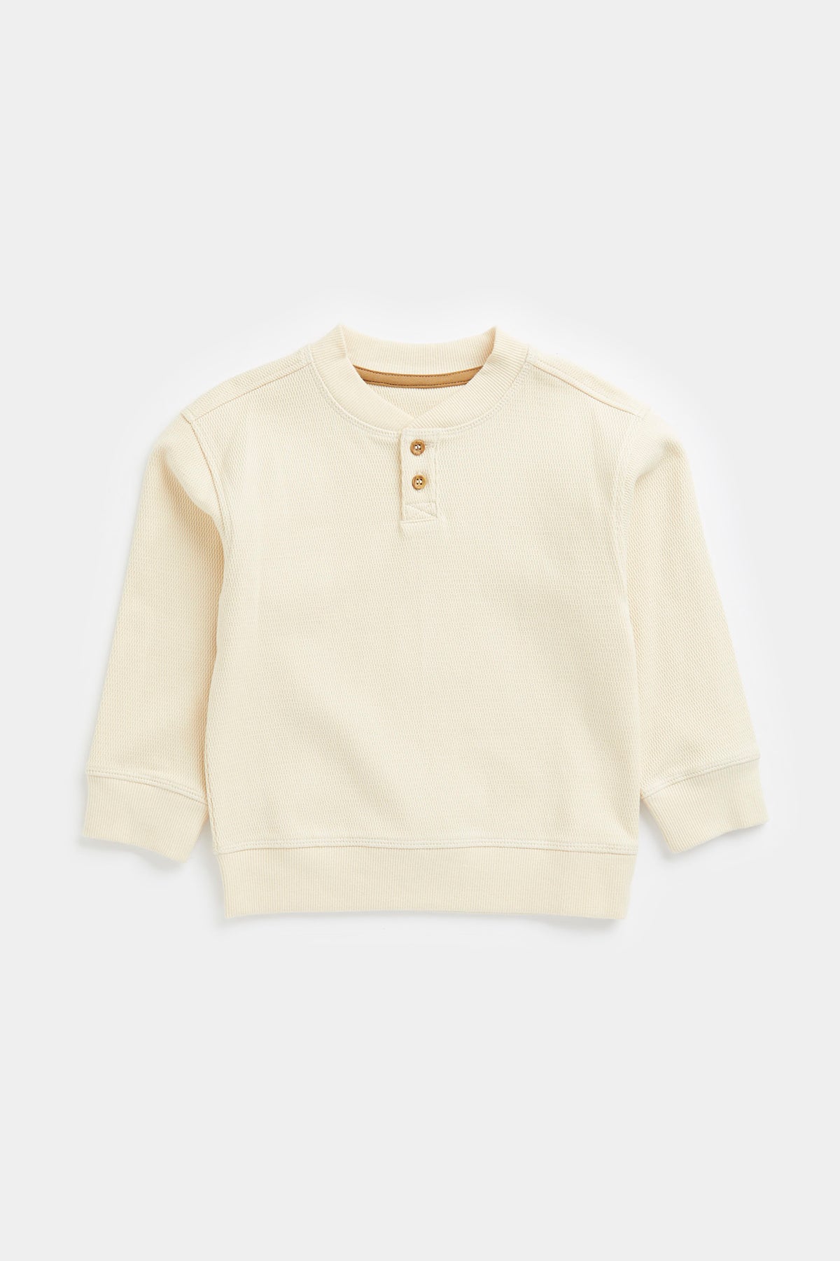Natural Henley Sweatshirt
